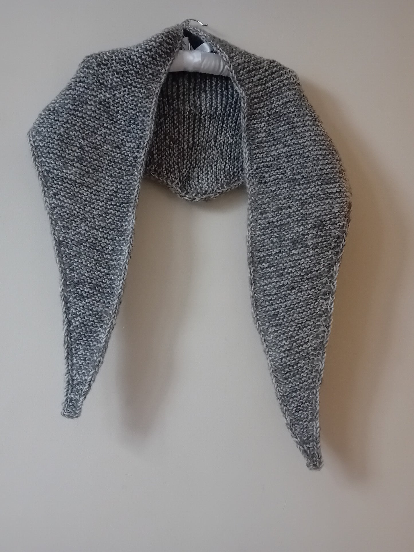 Luxury Alpaca Silk wool scarf // double yarn knit // wool triangle shawl // LIMITED EDITION