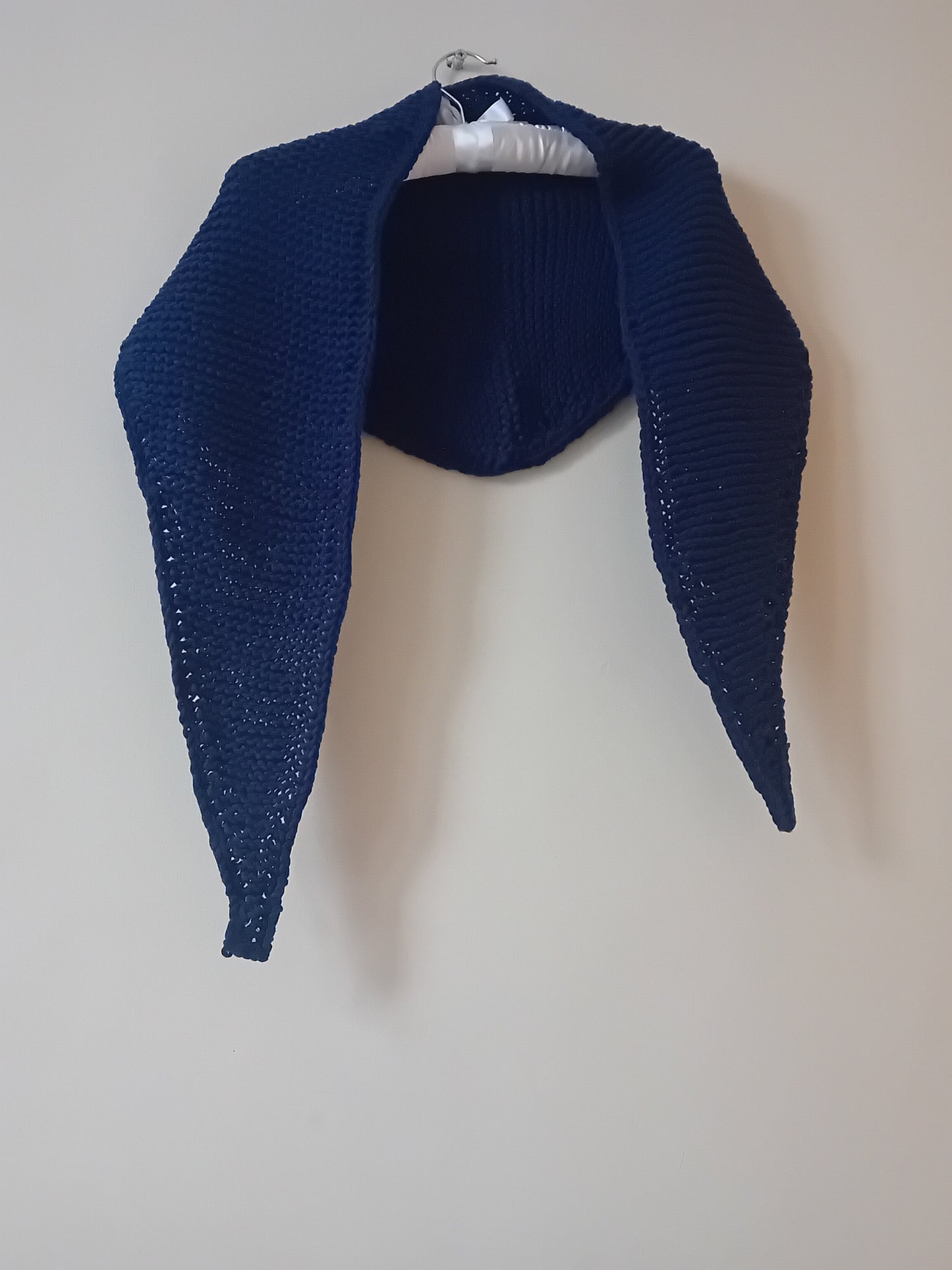 Cotton blue scarf // triangle shawl // LIMITED EDITION