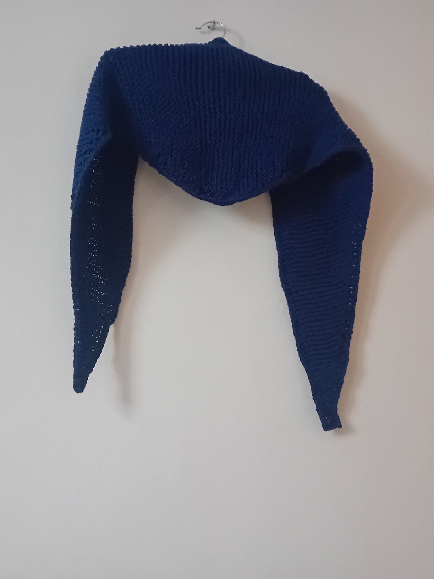 Cotton blue scarf // triangle shawl // LIMITED EDITION