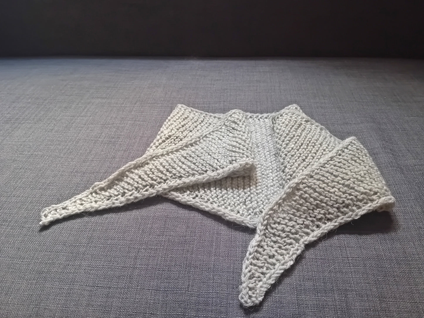 Wool gray scarf // triangle shawl // LIMITED EDITION