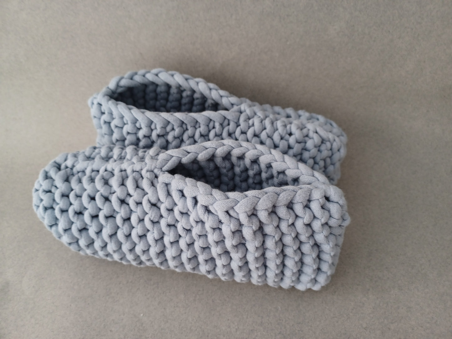 Crochet slippers // Soft cotton knit //LIMITED EDITION//