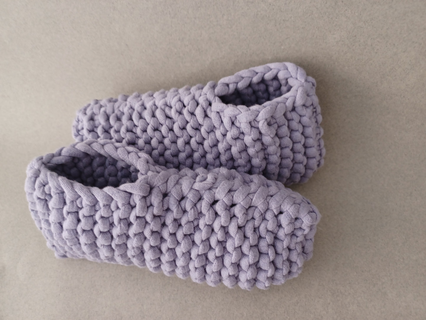 Crochet slippers // Soft cotton knit //LIMITED EDITION//