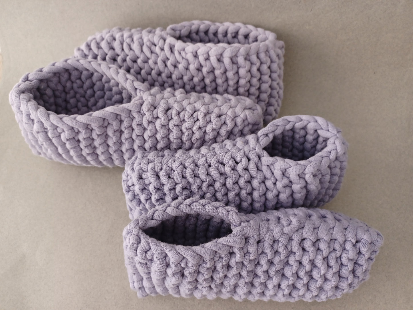 Crochet slippers // Soft cotton knit //LIMITED EDITION//