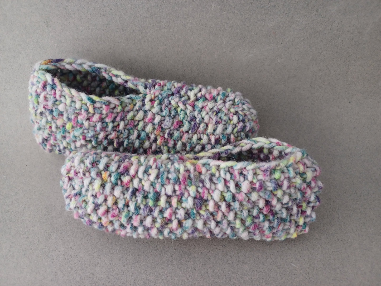 colorful woolen crochet slippers // handknit by mum LIMITED EDITION