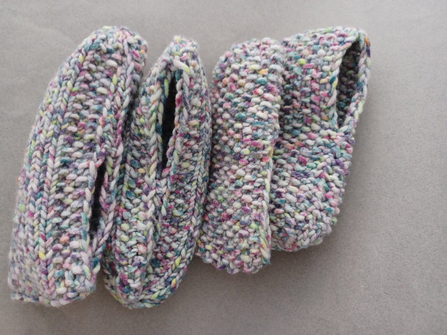 colorful woolen crochet slippers // handknit by mum LIMITED EDITION