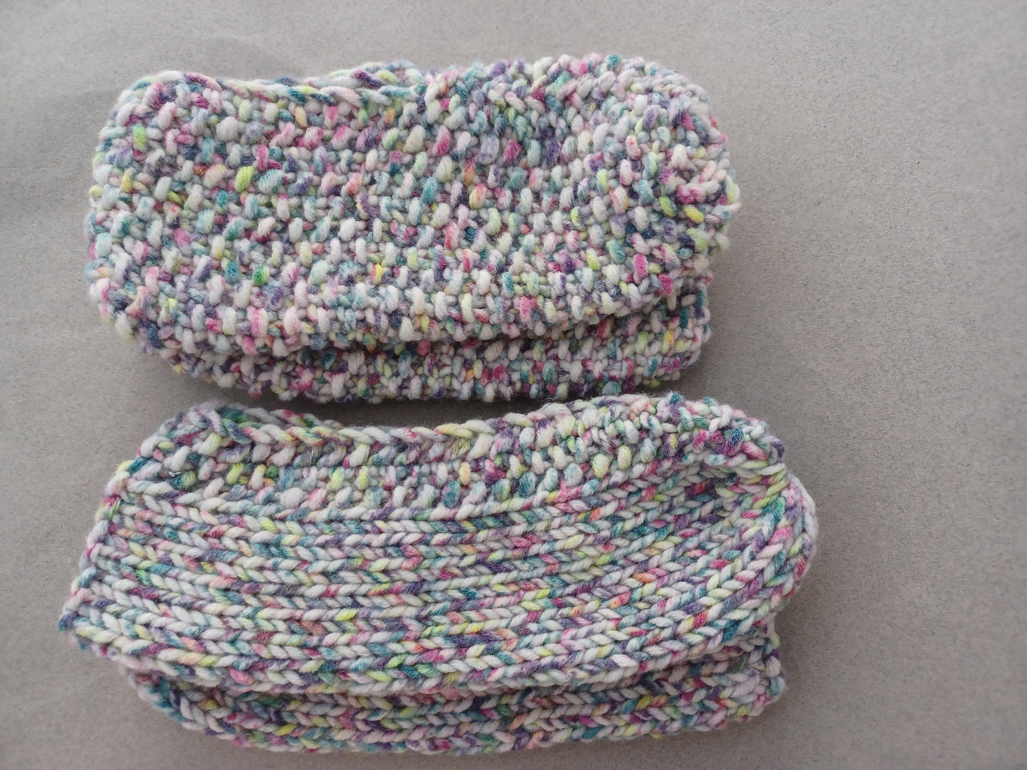 colorful woolen crochet slippers // handknit by mum LIMITED EDITION