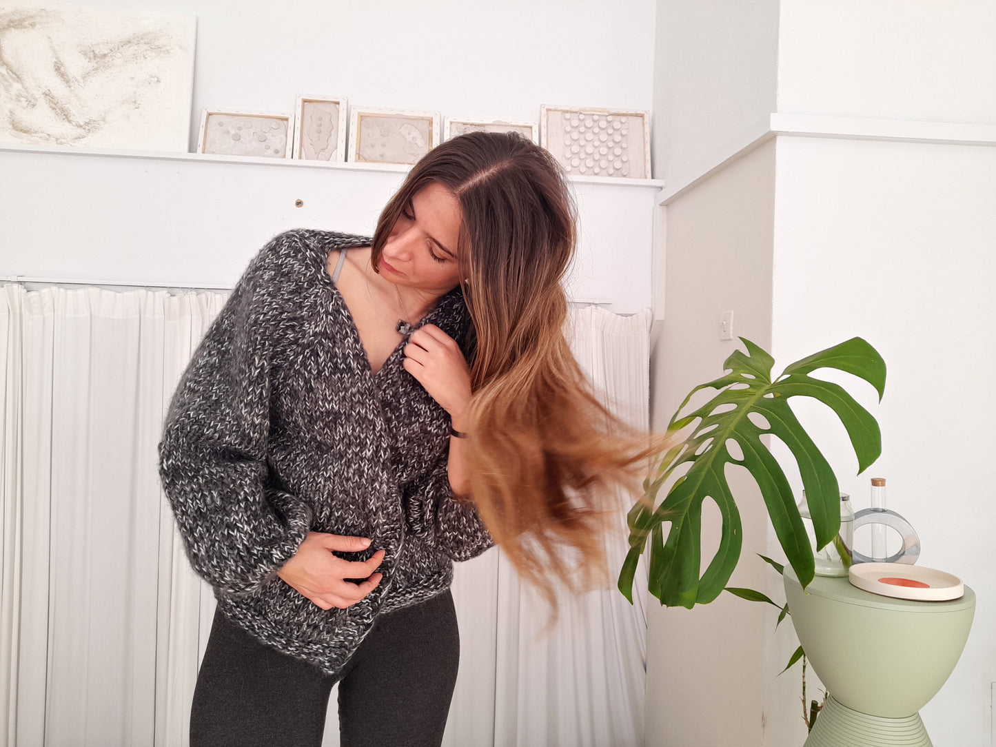 Luxury woolen cardigan // mohair blend // triple yarn // limited edition // 100% knit by mum