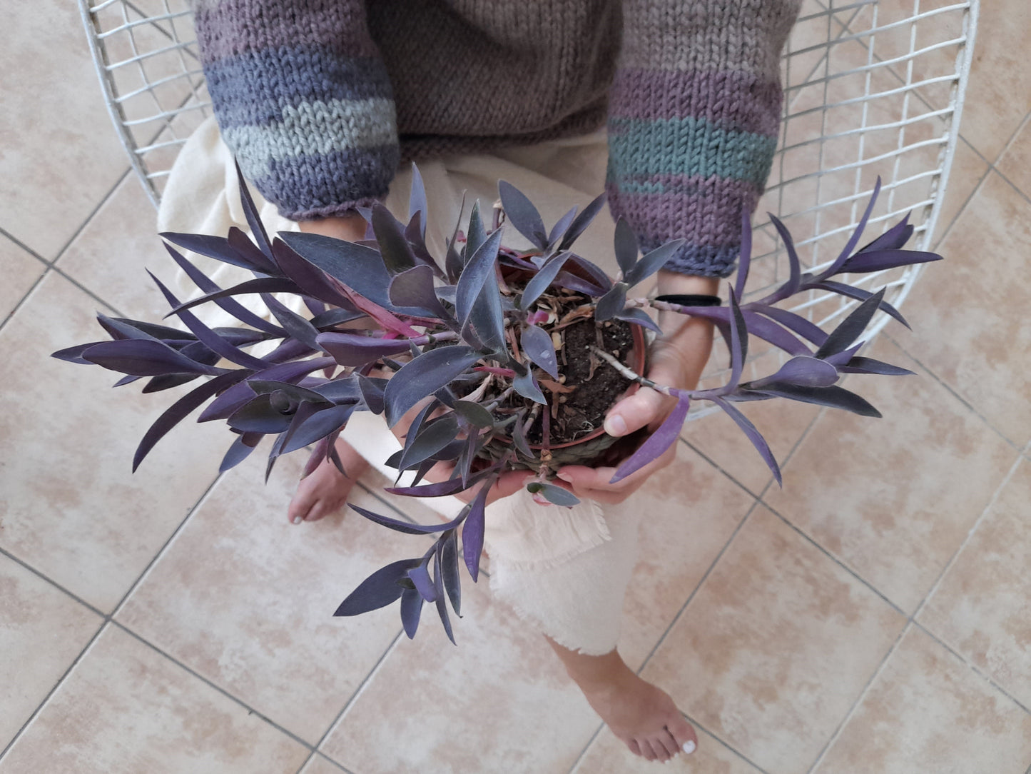Hand knit CHUNKY sweater // made by MUM // Limited edition // different colour sleeves