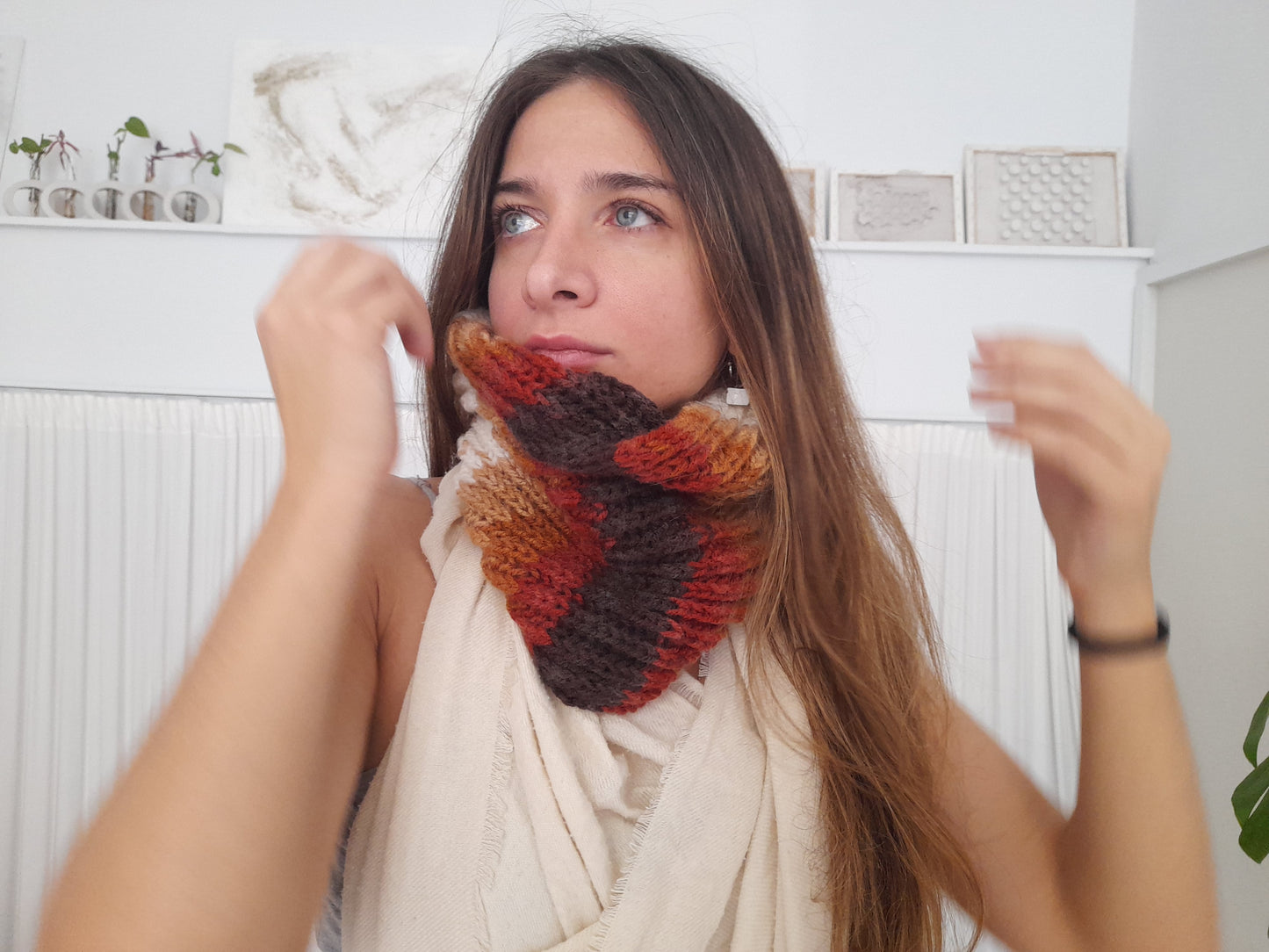 Infinity scarf // schawl // head wrap // knit by mum // LIMITED EDITION