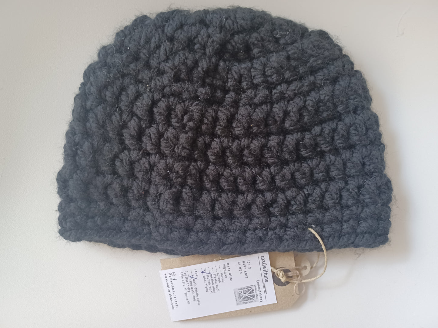 Woolen hand knit hat // mohair blend // handmade by mum // LIMITED EDITION //