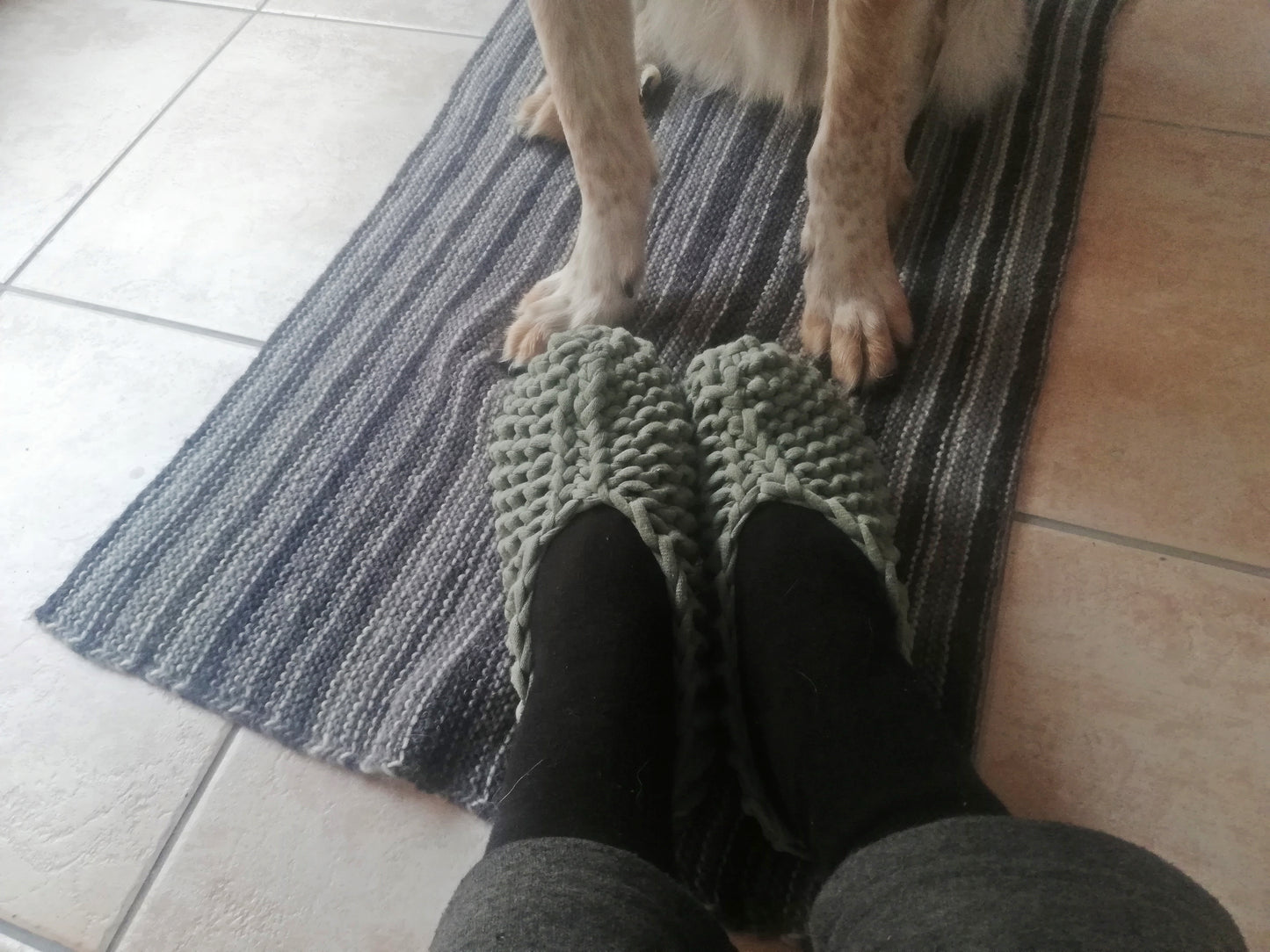 Crochet slippers // Soft cotton knit //LIMITED EDITION//