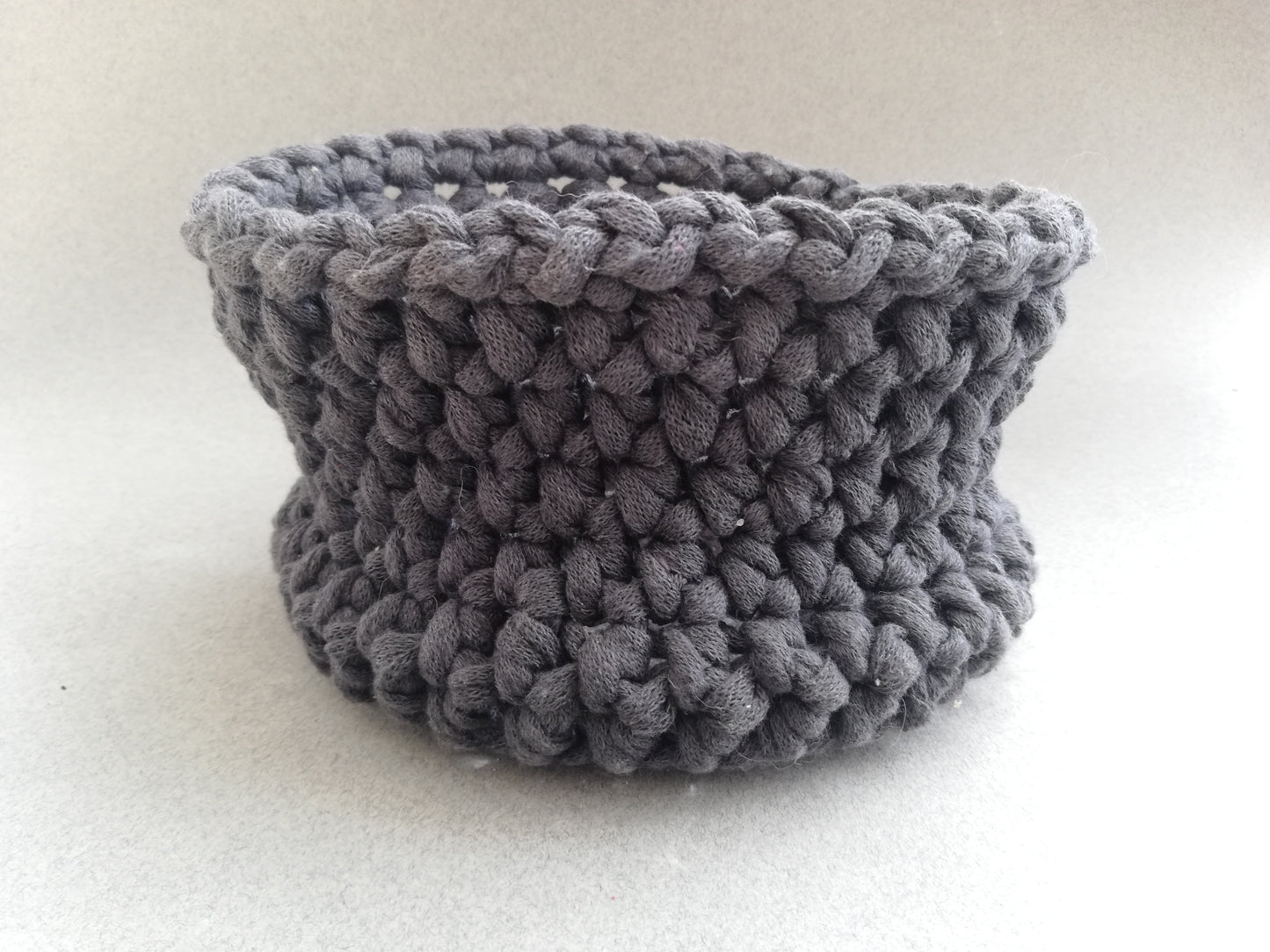 Crochet cotton baskets // gray cotton cord // set of 2 //LIMITED EDITION//