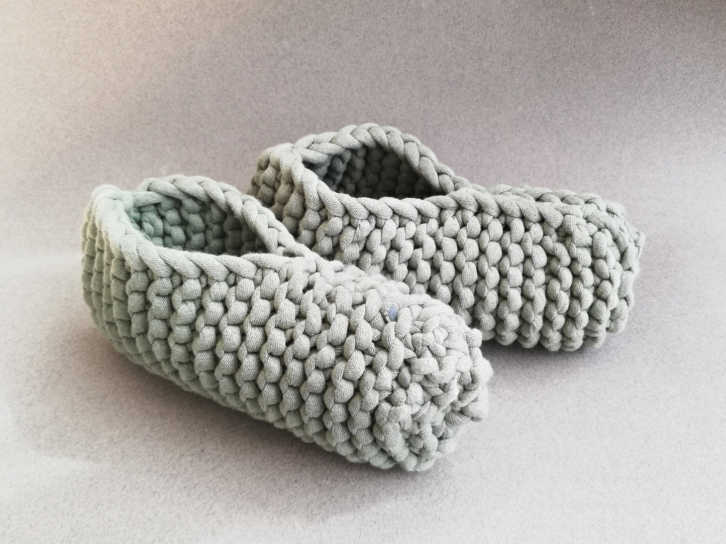 Crochet slippers // Soft cotton knit //LIMITED EDITION//