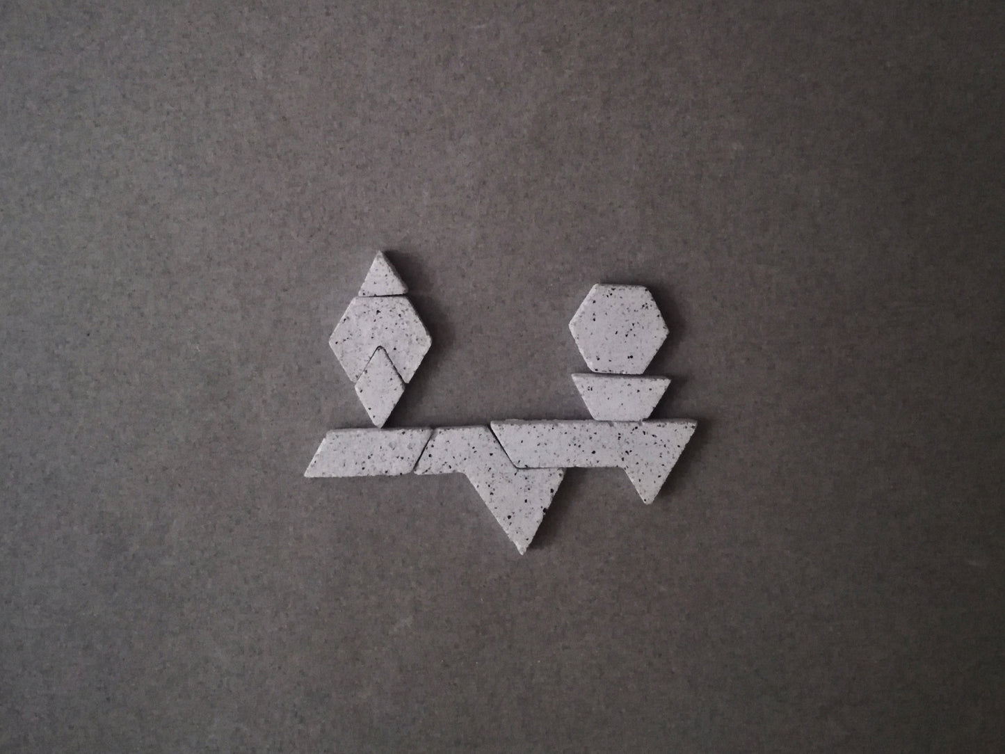 Tangram puzzle // minimal style game // Jesmonite resin // LIMITED EDITION