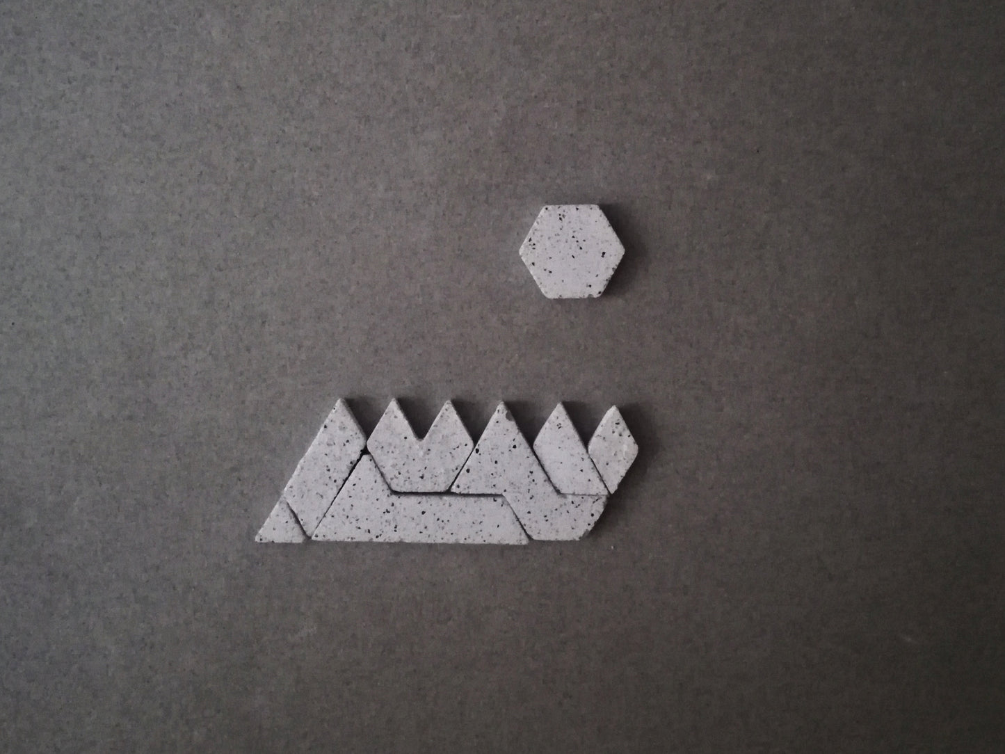 Tangram puzzle // minimal style game // Jesmonite resin // LIMITED EDITION