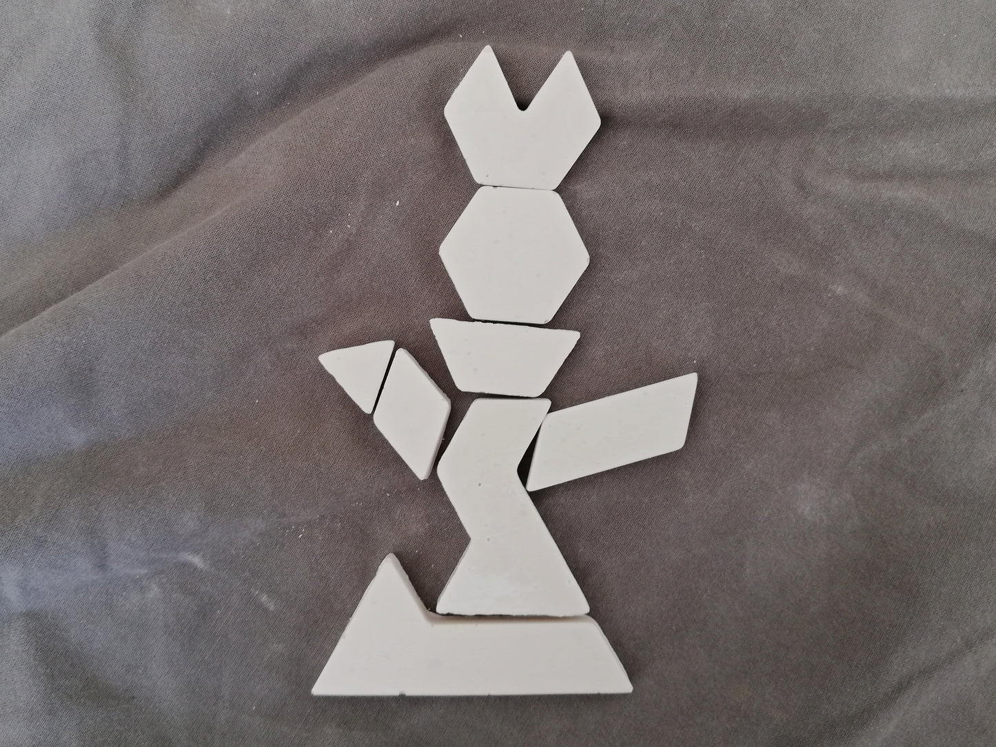 Tangram puzzle // minimal style game // Jesmonite resin//
