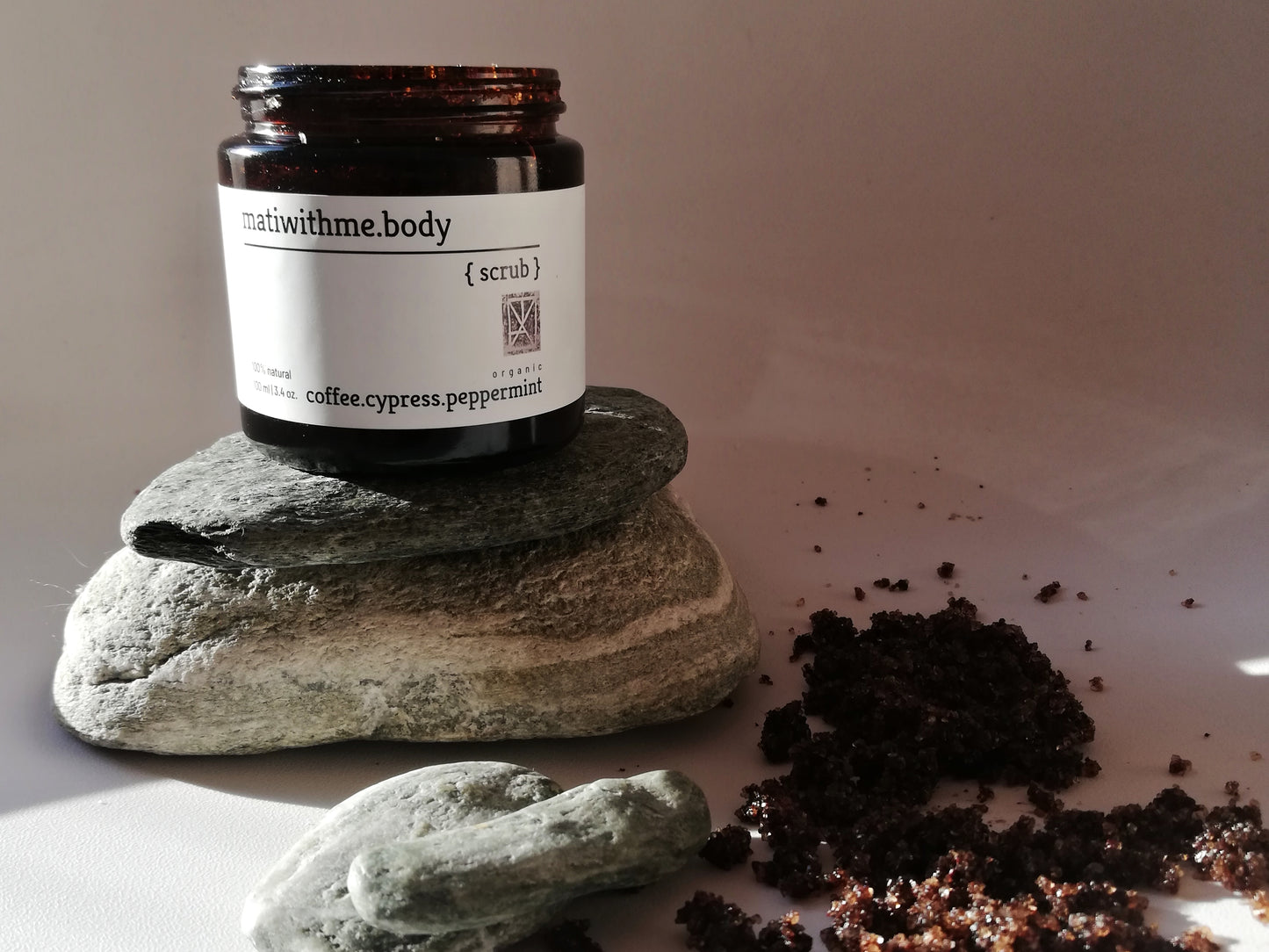 Body scrub //coffee cypress peppermint//