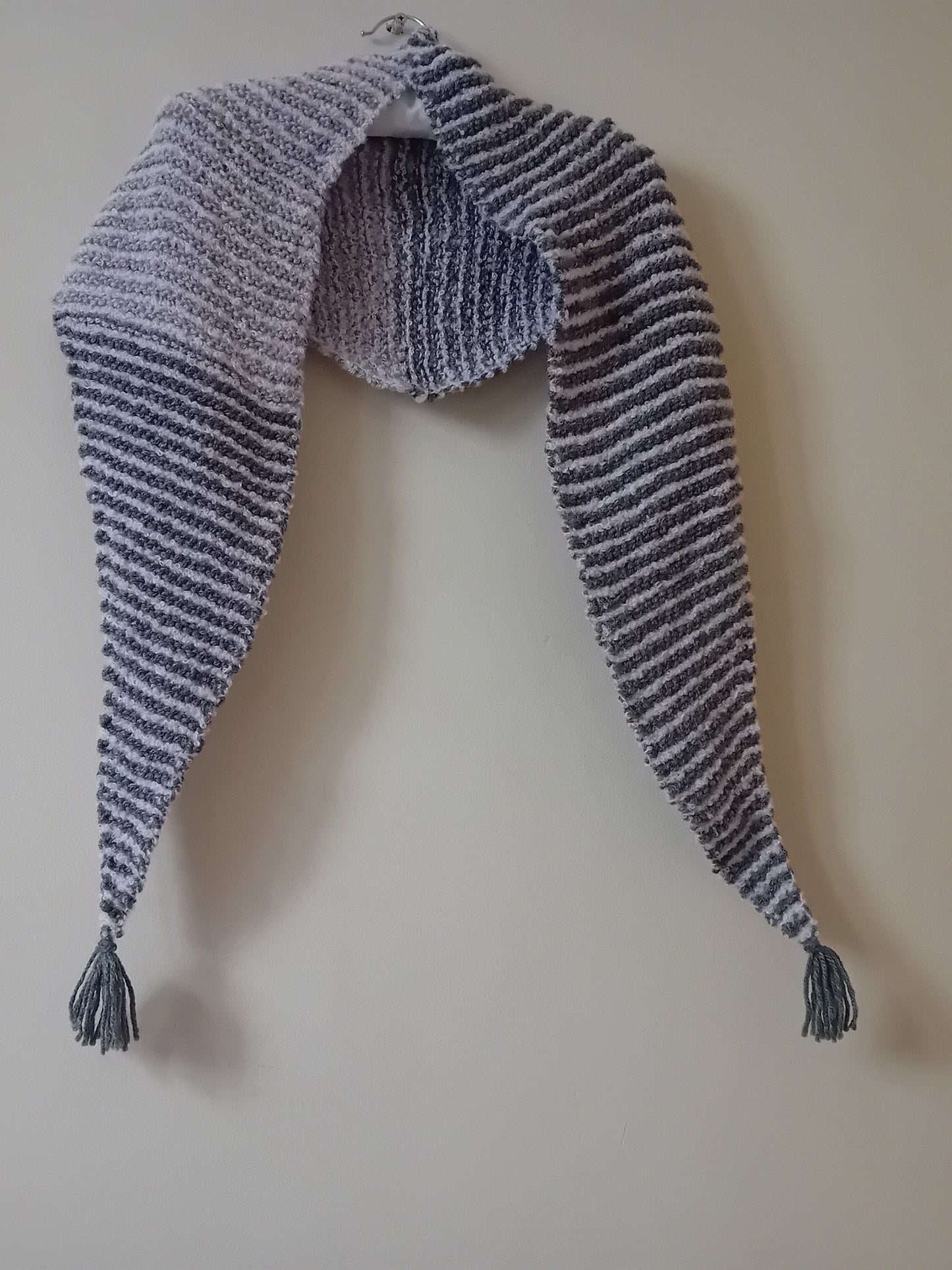 Luxury wool boucle scarf // triangle shawl // LIMITED EDITION