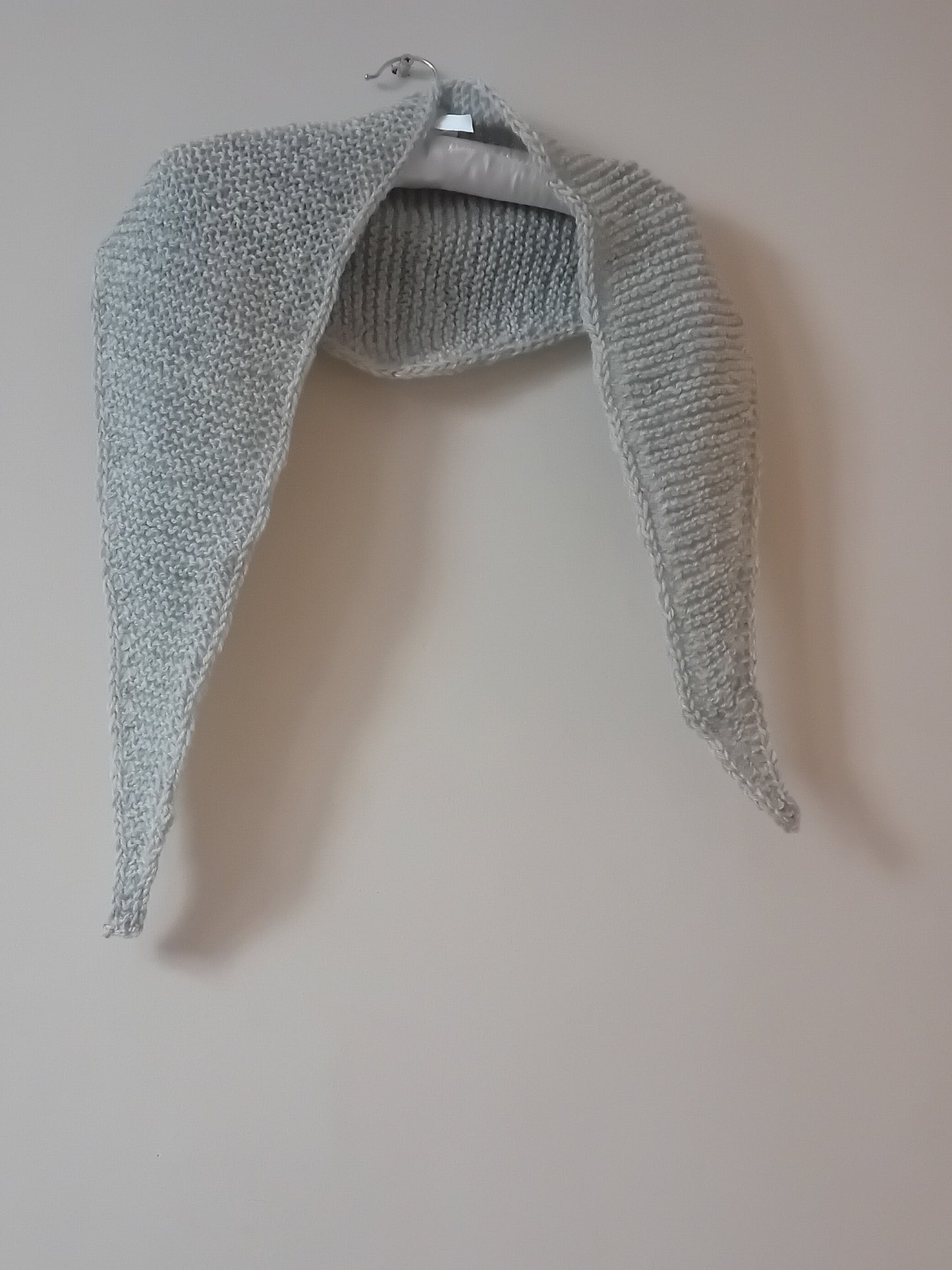 Wool gray scarf // triangle shawl // LIMITED EDITION