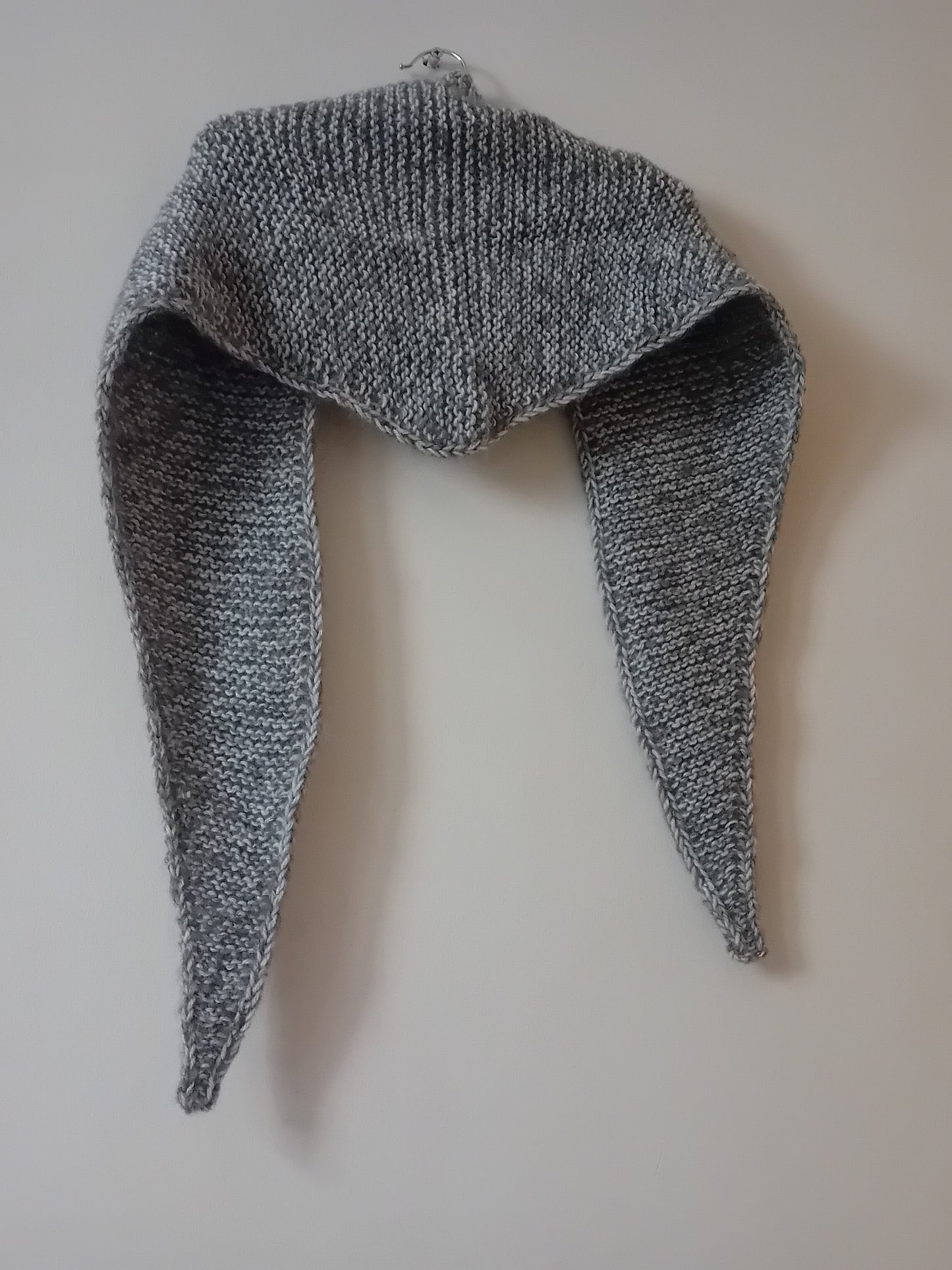 Luxury Alpaca Silk wool scarf // double yarn knit // wool triangle shawl //  LIMITED EDITION