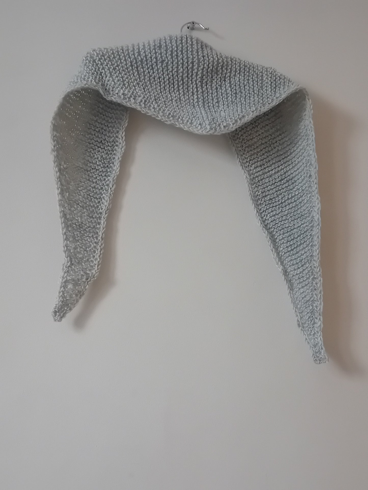 Wool gray scarf // triangle shawl // LIMITED EDITION