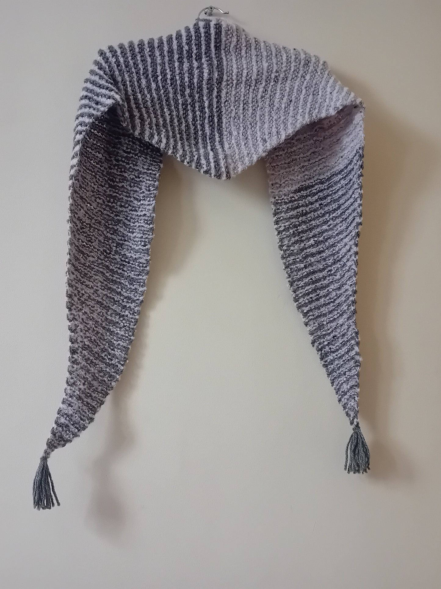 Luxury wool boucle scarf // triangle shawl // LIMITED EDITION