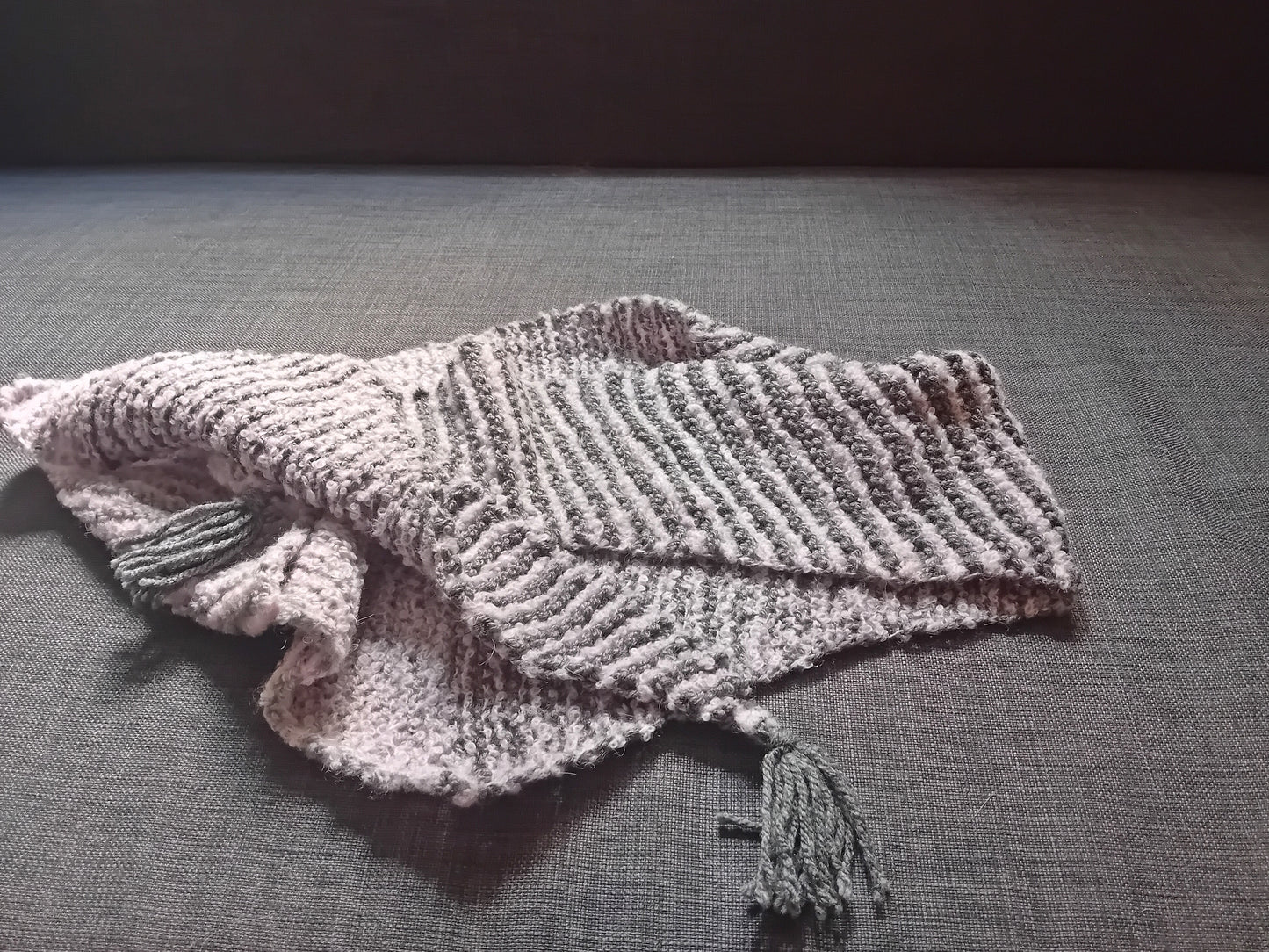 Luxury wool boucle scarf // triangle shawl // LIMITED EDITION