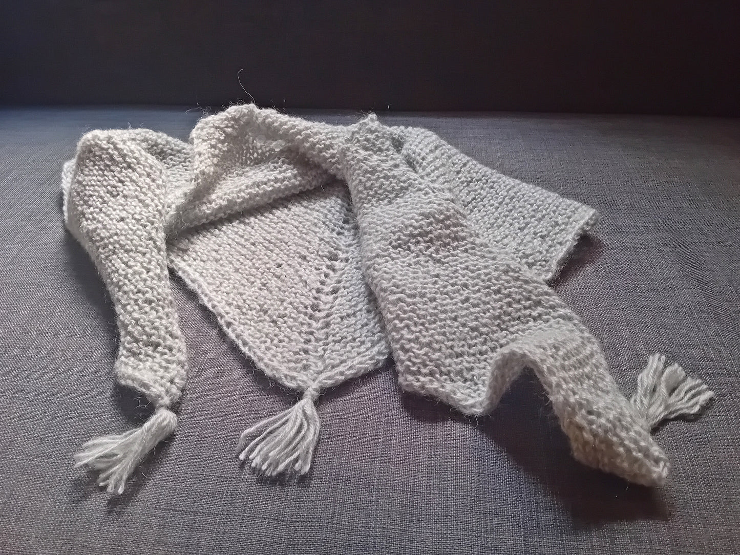 luxury wool triangle scarf // gray wool // LIMITED EDITION