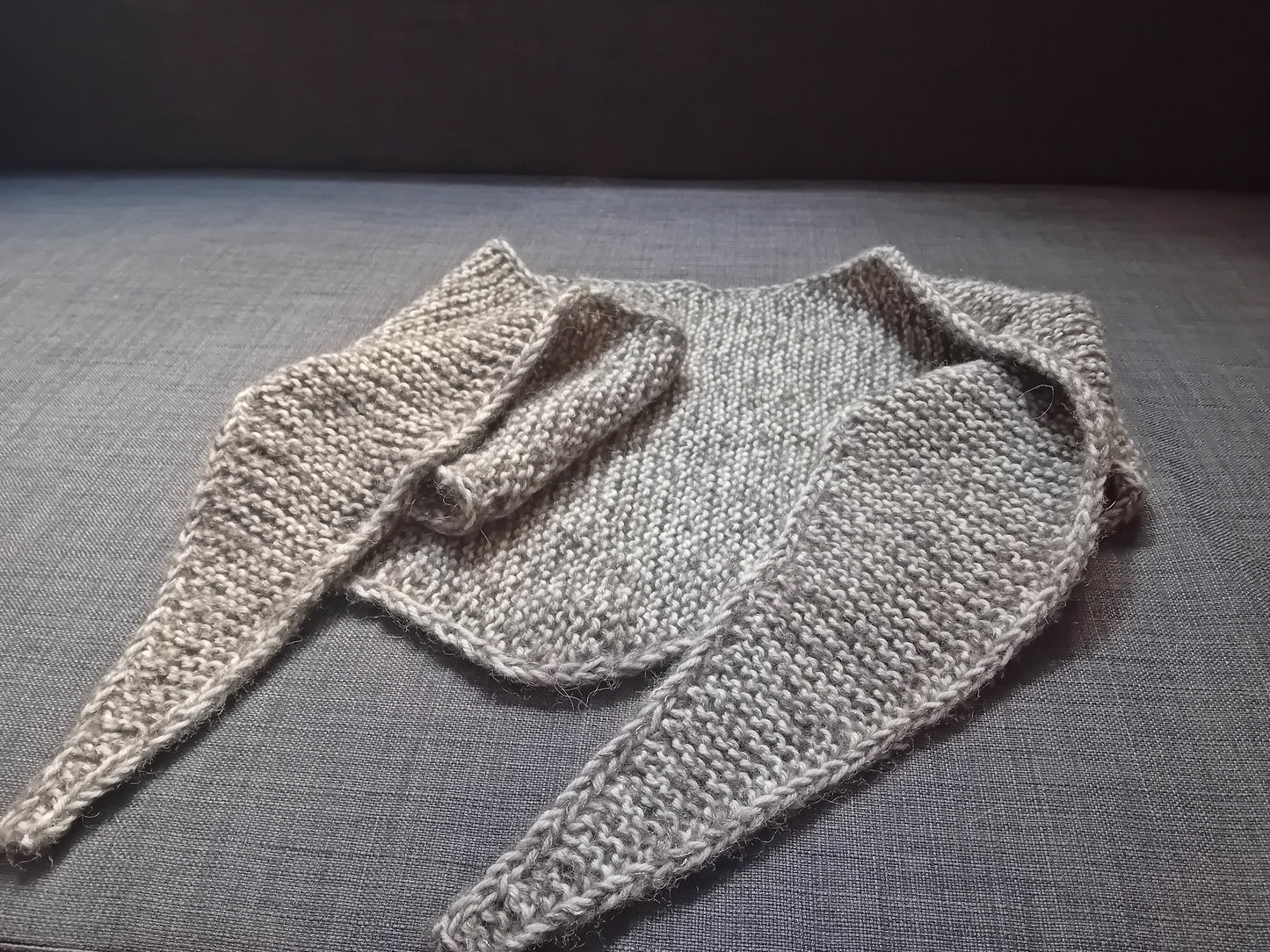 Luxury Alpaca Silk wool scarf // double yarn knit // wool triangle shawl //  LIMITED EDITION