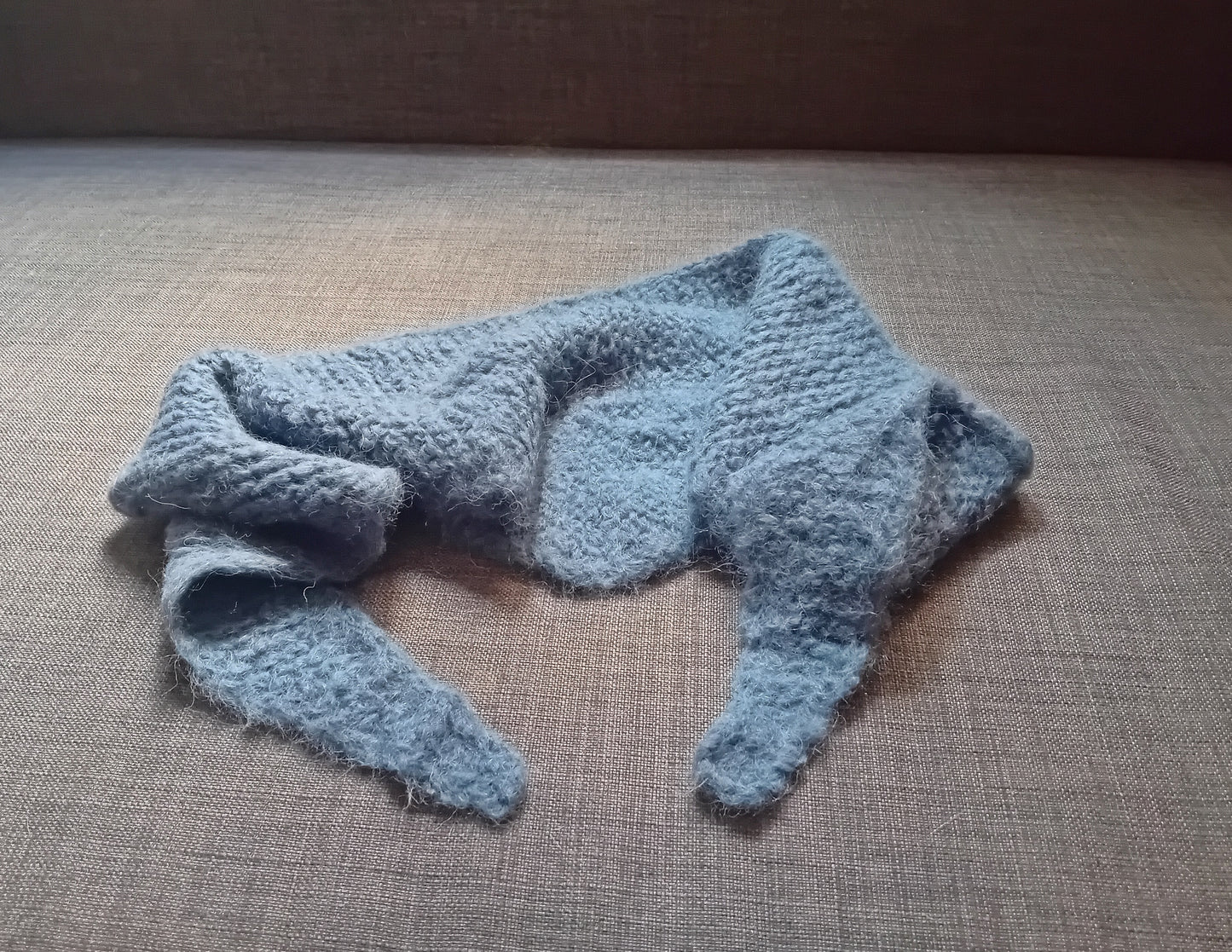 soft blue scarf // wool and alpaca mix