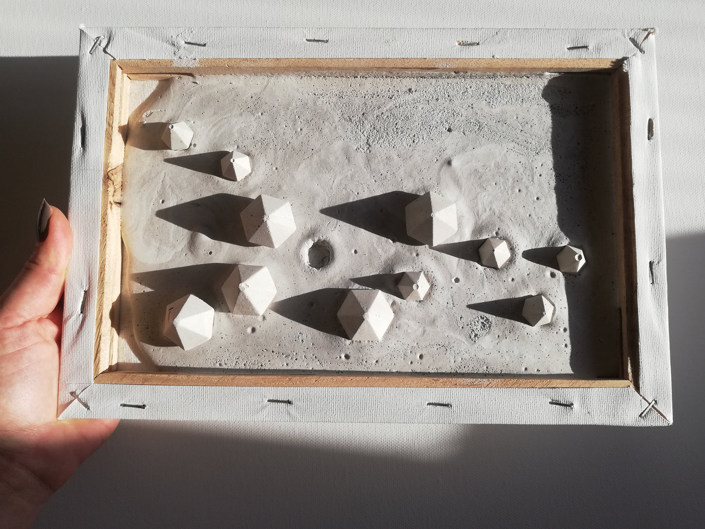 ORIGINAL small abstract sculpture painting //Odd one Out//