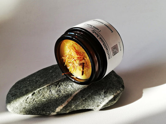 Beeswax balm //calendula infused flowers salve//