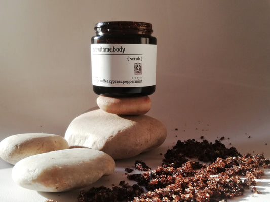 Body scrub //coffee cypress peppermint//