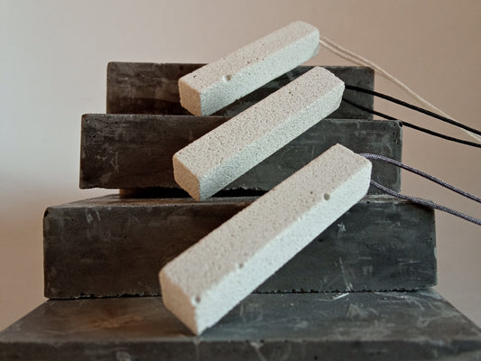 Jesmonite rectangle necklace on a cord //marble finish//