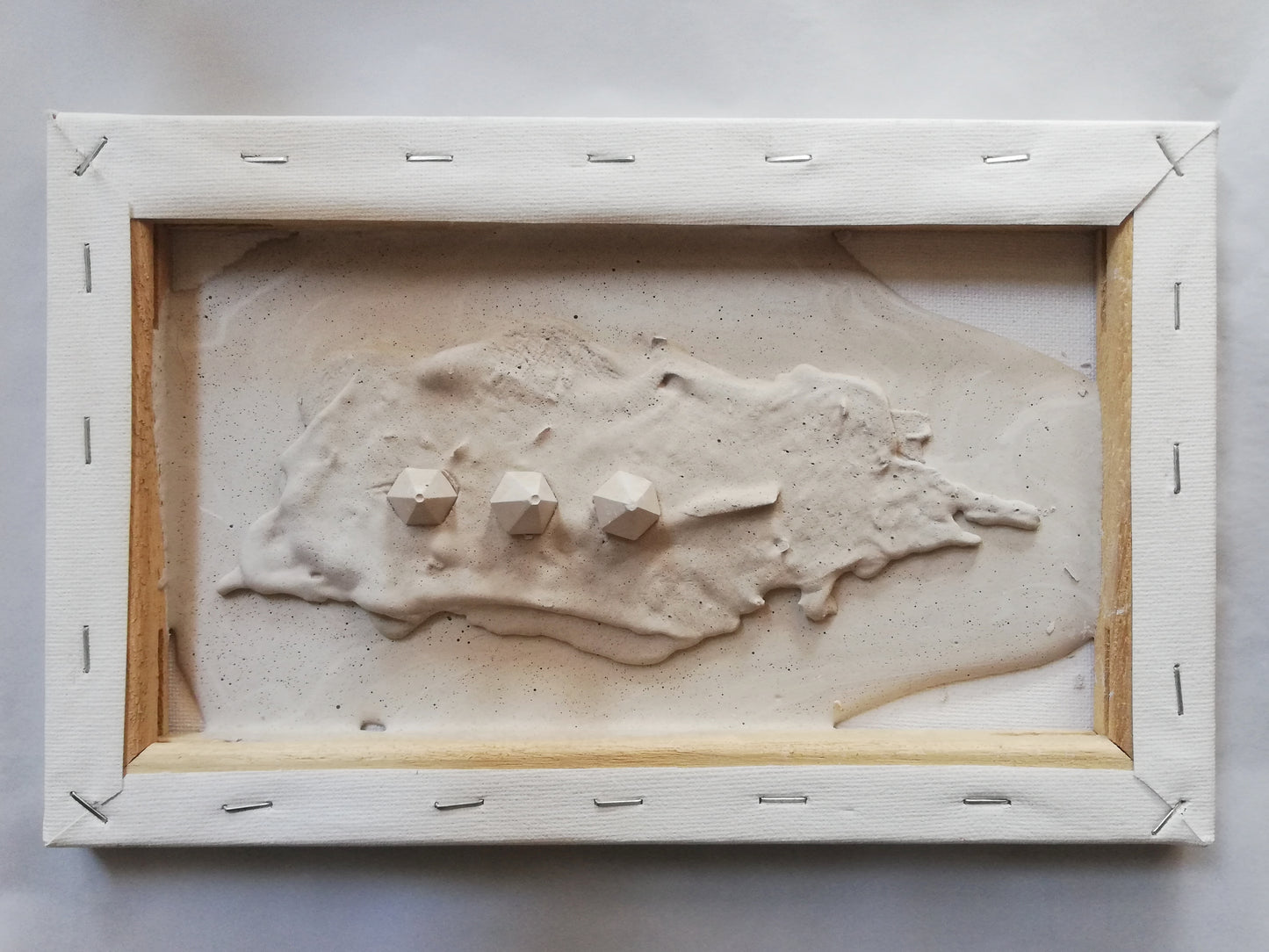ORIGINAL small abstract sculpture painting //The Rule of Three//