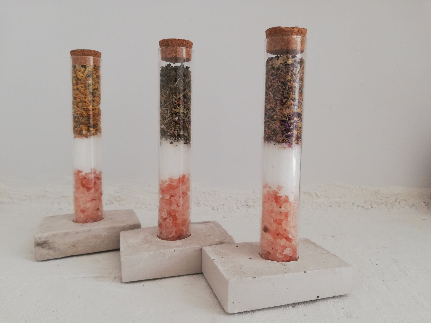 BATH SOAK // Plant propagation VASE with handmade base // set of THREE