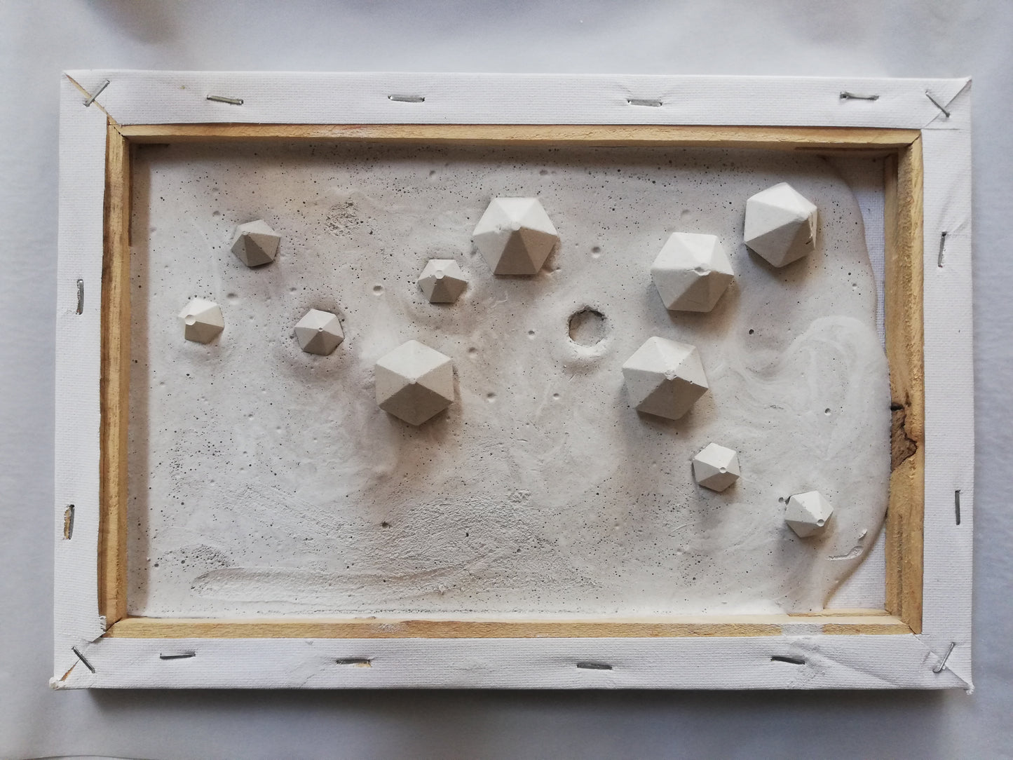 ORIGINAL small abstract sculpture painting //Odd one Out//