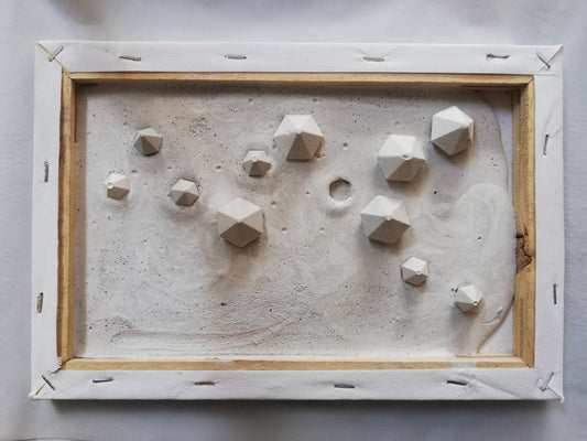 ORIGINAL small abstract sculpture painting //Odd one Out//