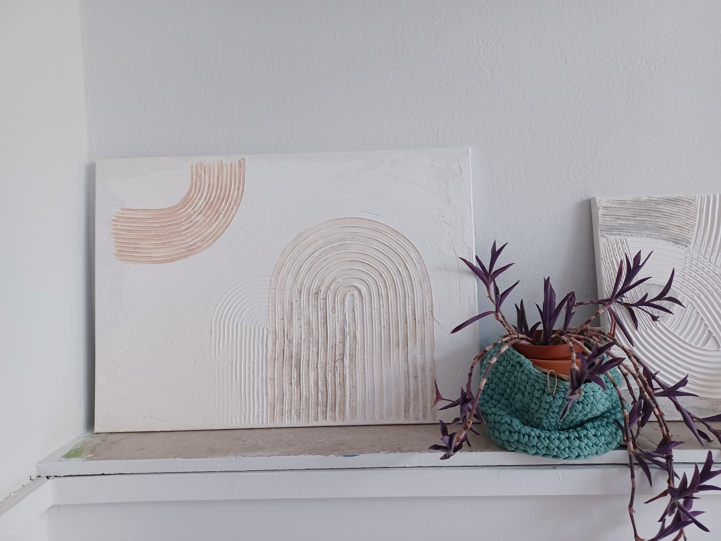 Textured Art #5 / original painting with Greek SAND