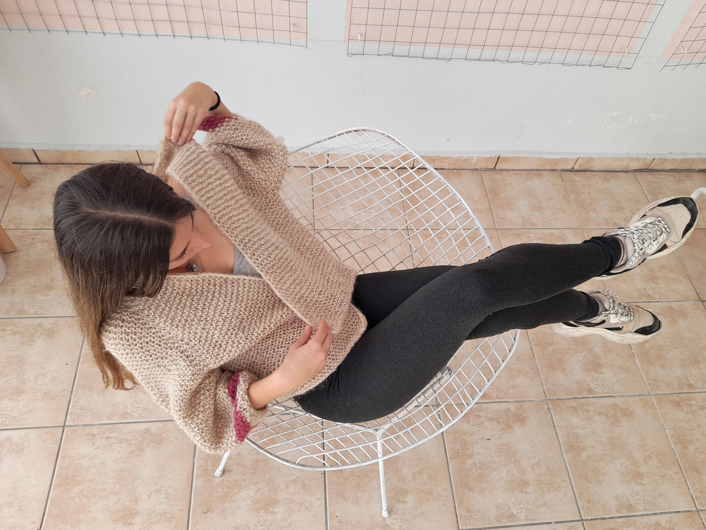ALPACA KID SILK + MOHAIR blend yarn // Double yarn luxury cardigan // hand knit by mum // limited edition