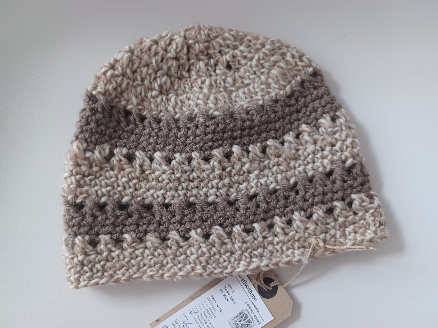 Luxury wool hand knit hat // pure wool // handmade by mum // Limited edition