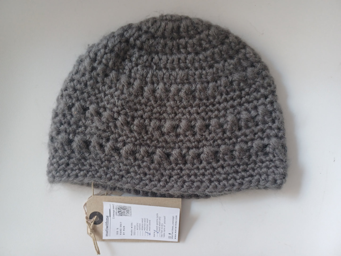 Woolen hand knit hat // mohair blend // handmade by mum // LIMITED EDITION //