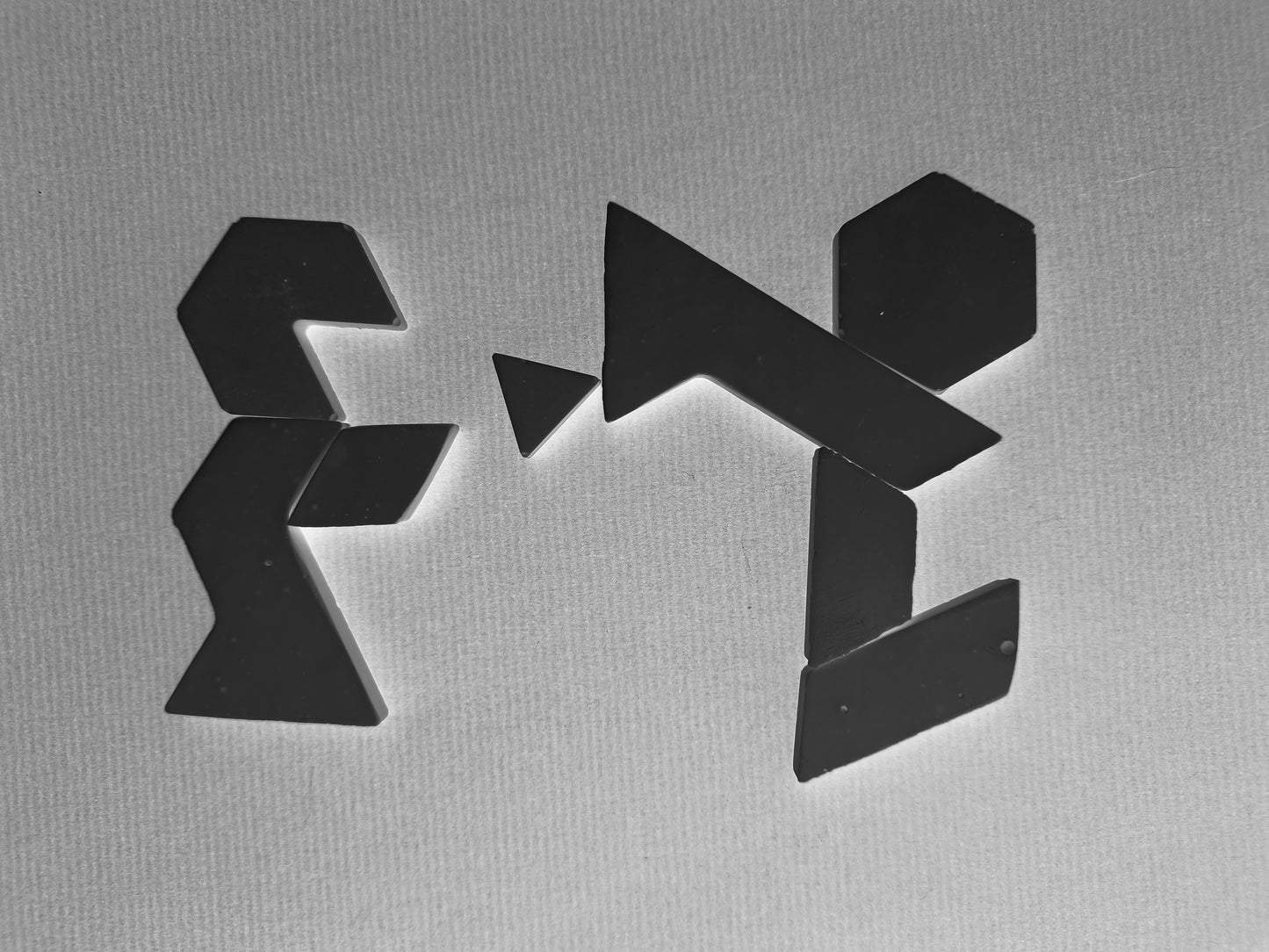 LOVE Tangram puzzle // with ten love pictures // for romantic nigts // Jesmonite resin cast