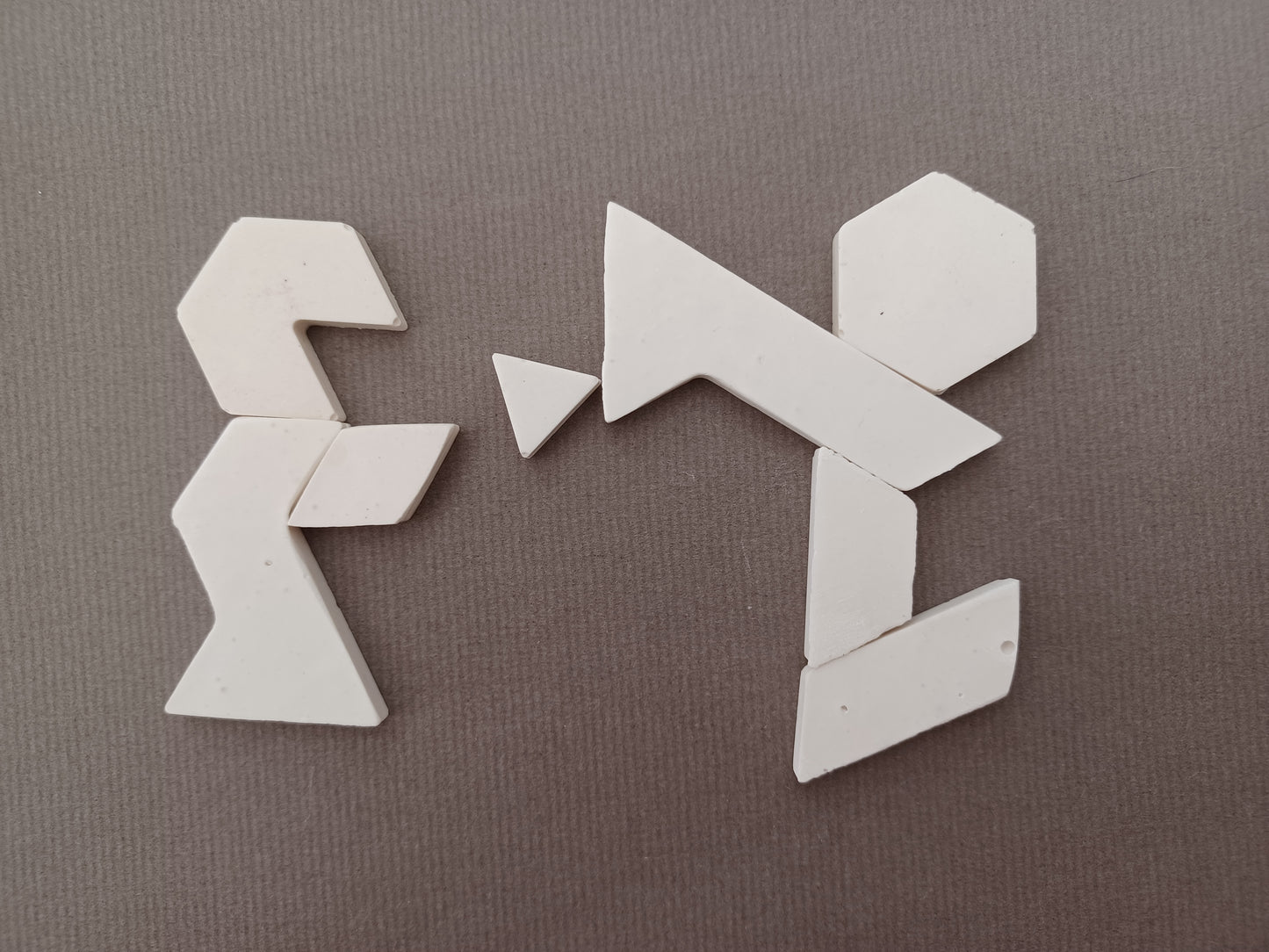 LOVE Tangram puzzle // with ten love pictures // for romantic nigts // Jesmonite resin cast