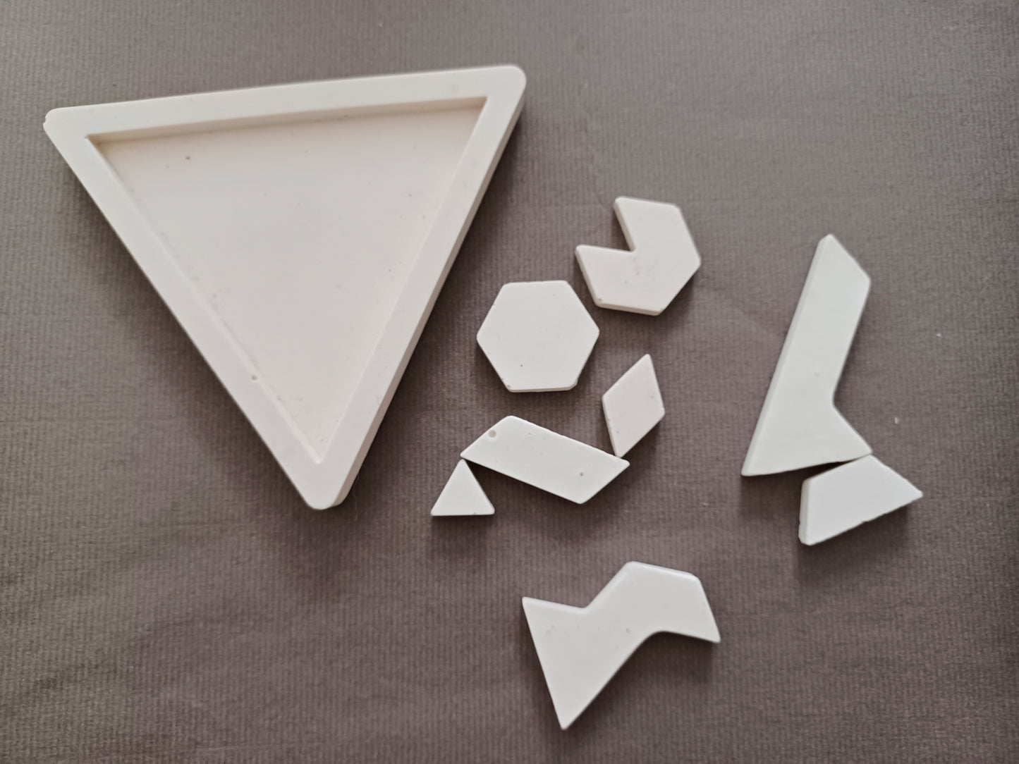 LOVE Tangram puzzle // with ten love pictures // for romantic nigts // Jesmonite resin cast