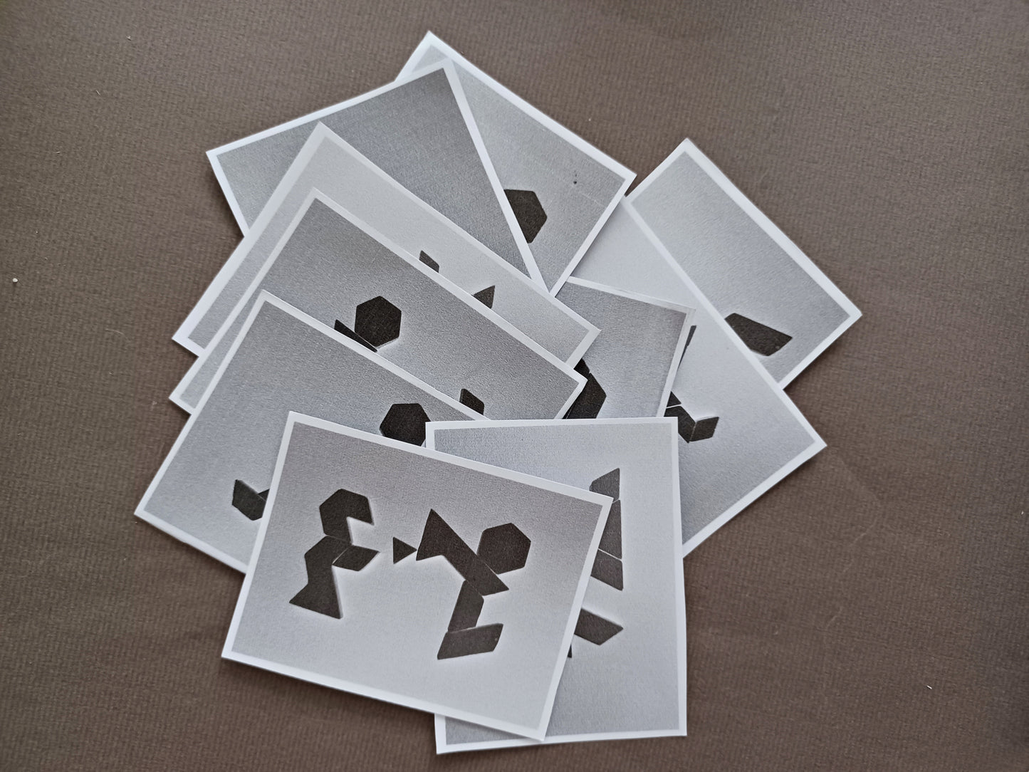 LOVE Tangram puzzle // with ten love pictures // for romantic nigts // Jesmonite resin cast