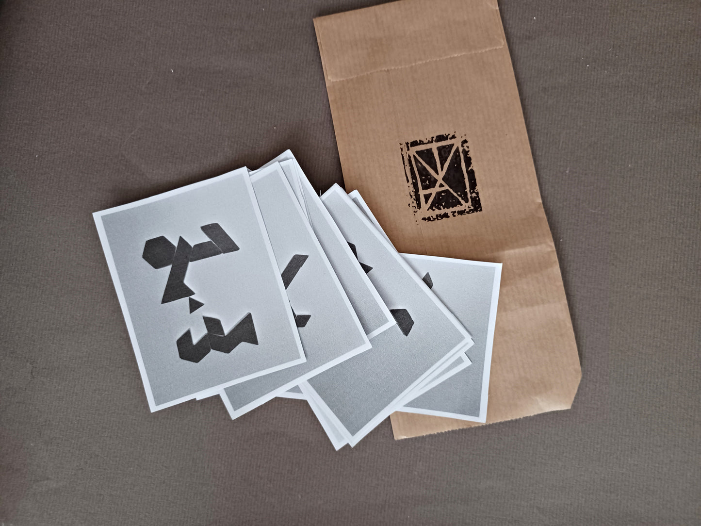 LOVE Tangram puzzle // with ten love pictures // for romantic nigts // Jesmonite resin cast