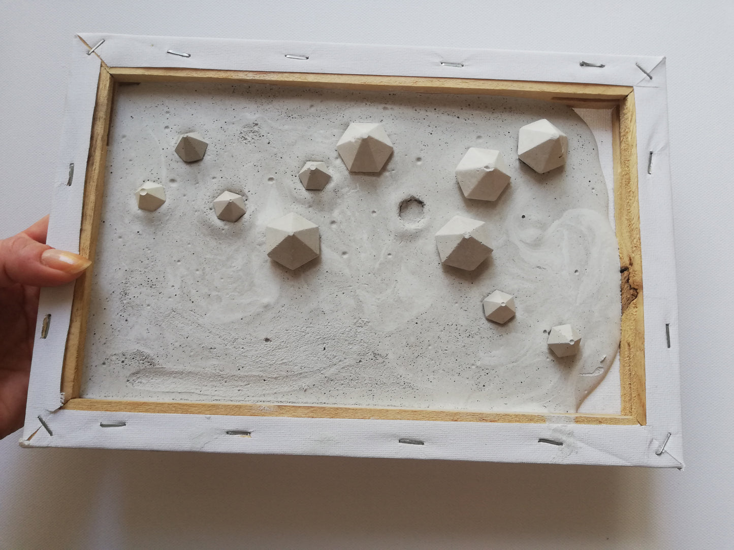 ORIGINAL small abstract sculpture painting //Odd one Out//