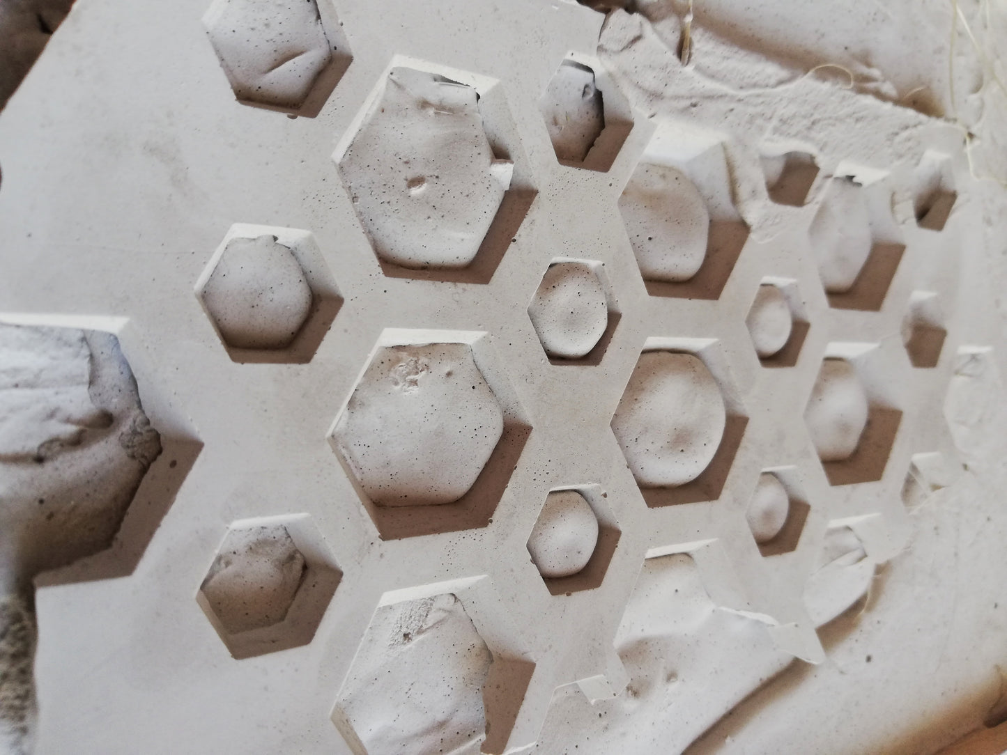 ORIGINAL small abstract sculpture painting //Cells//
