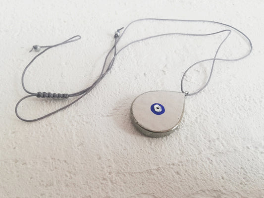 Drop pendant Evil eye //plaster gypsum //LIMITED EDITION//